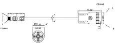 Патч-корд Hyperline 110 тип - RJ-45, 4 пары, категория 5e