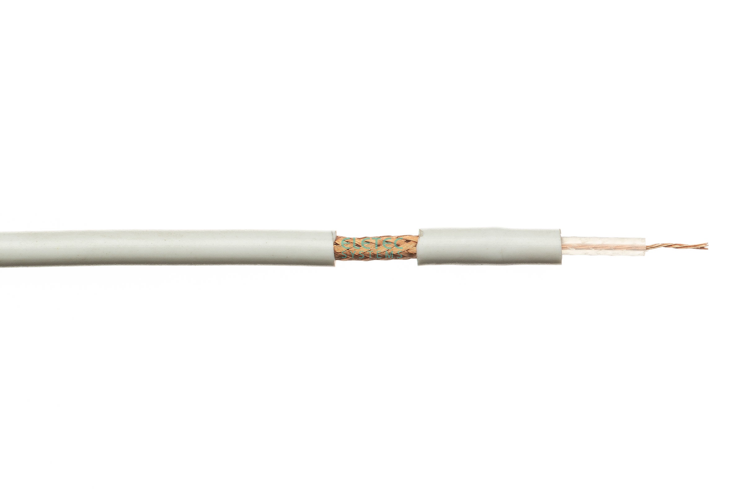 Кабель коаксиальный ЭЛЕТЭК RG-59 MICRO MIL17 белый, 100 м